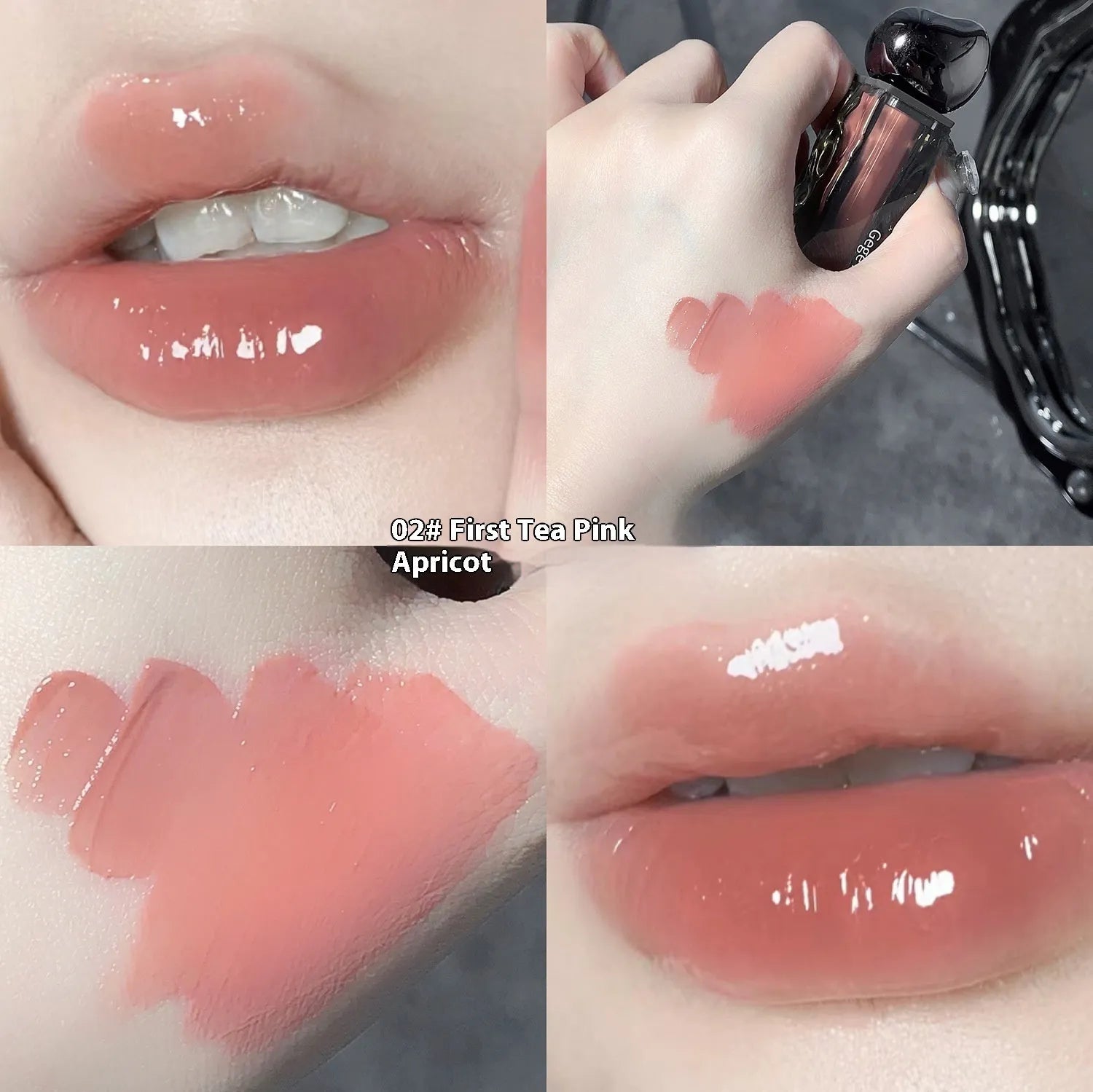 Glacier Lava Lip Lacquer mirror makeup lip gloss showing water light finish