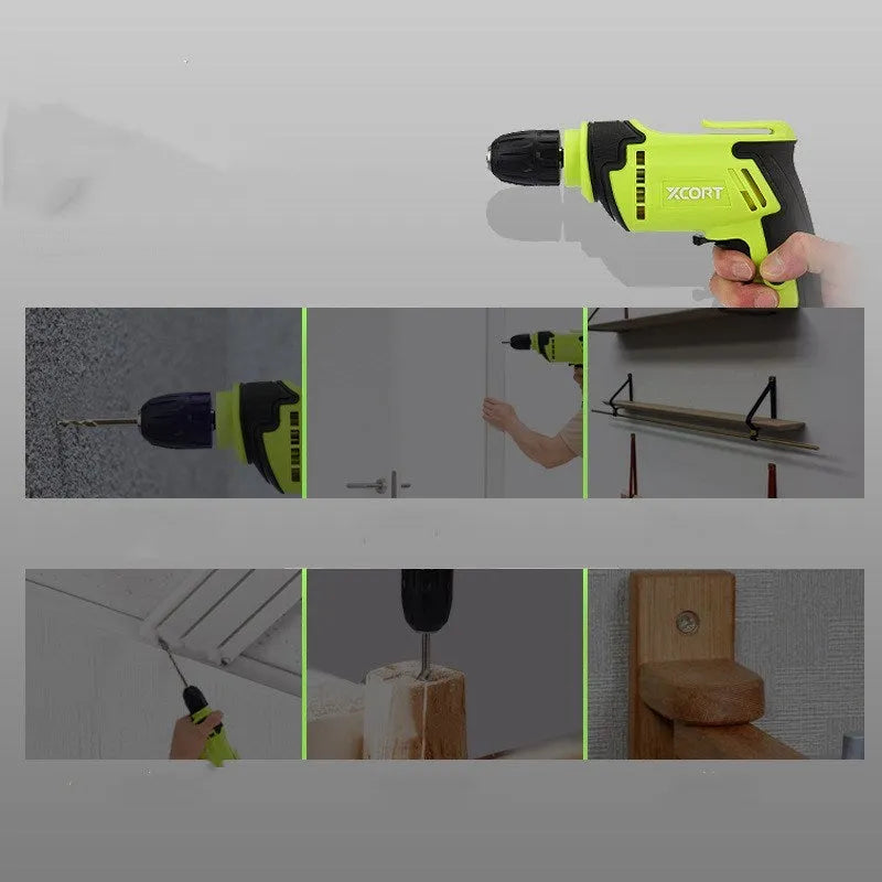 450W pistol grip electric drill with 10mm chuck for multi-material drilling