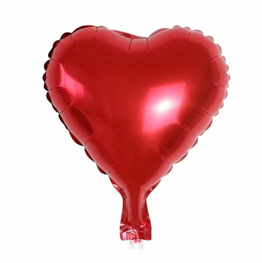 Aluminum foil peach heart balloons in metallic colours for party decorations