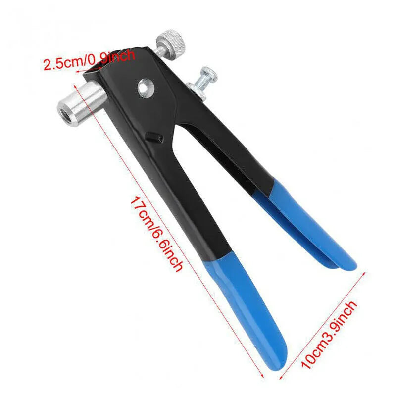Alloy steel manual riveter nut set tool for blind hole fastening.