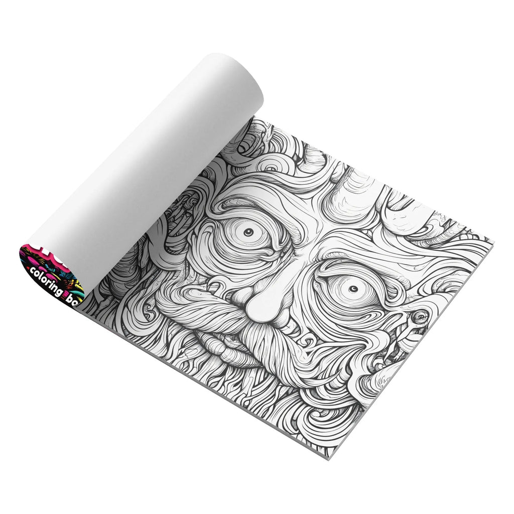 Acid tour colour painting book with 200mm length, open to show blank paper pages.