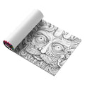 Acid tour colour painting book with 200mm length, open to show blank paper pages.