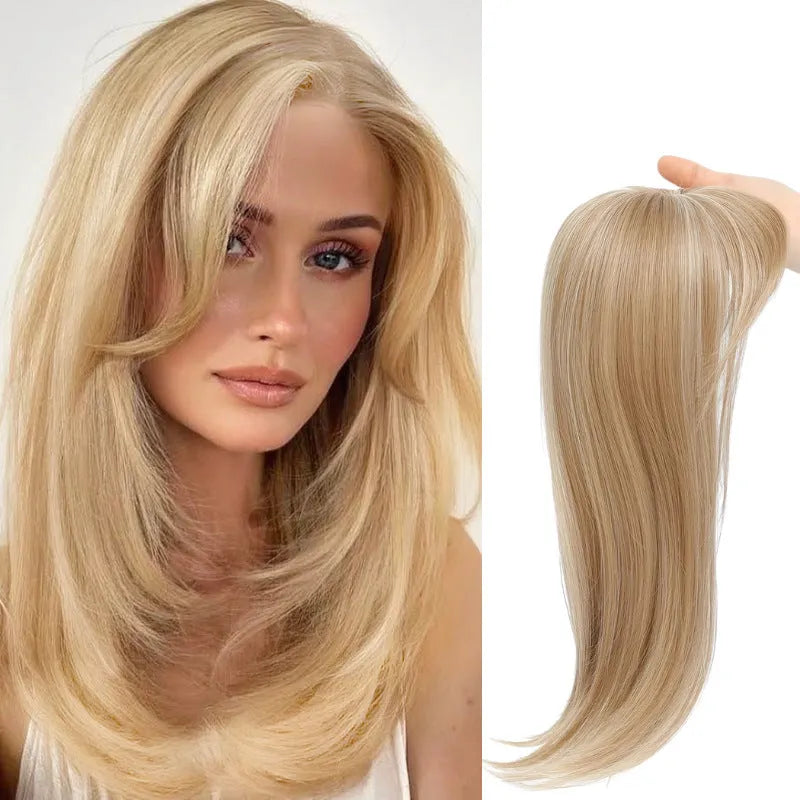35cm long synthetic clip-in wig hairpiece with buckle clasp in one of six colour styles.