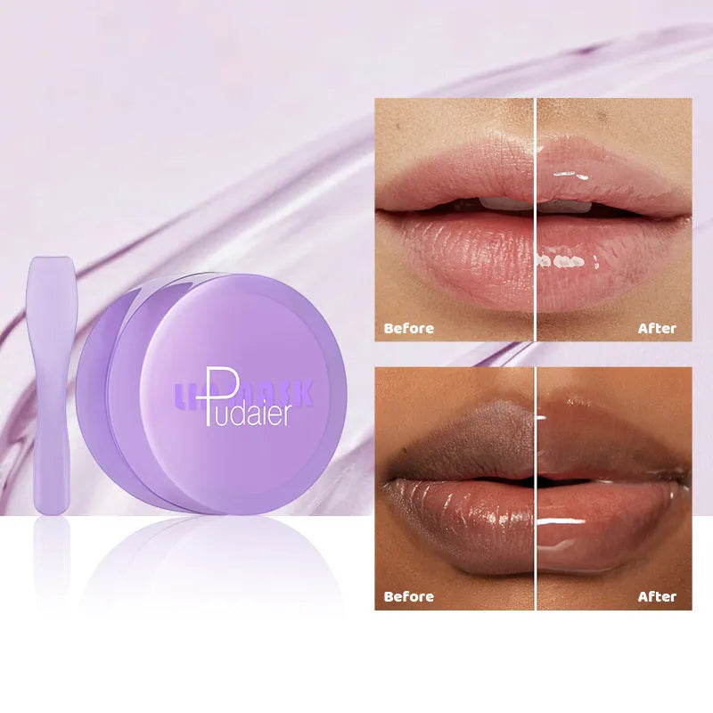 Exfoliating lip balm jar with silicone scraper for hygienic application