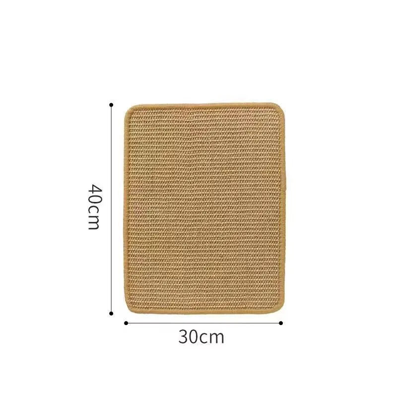 Sisal cat scratch board with wear-resistant blanket material in pastoral design