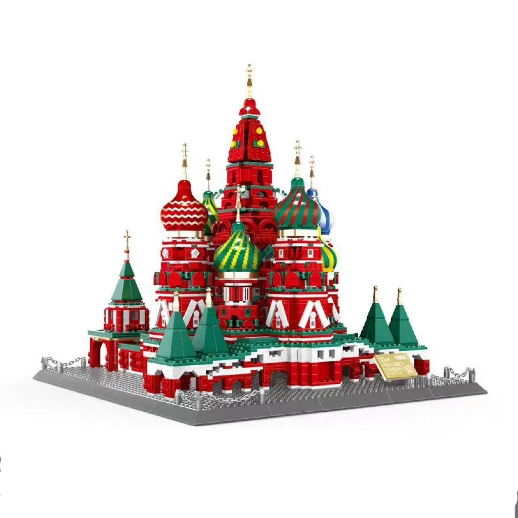 Wange ABS plastic small particle building blocks set with international architecture models