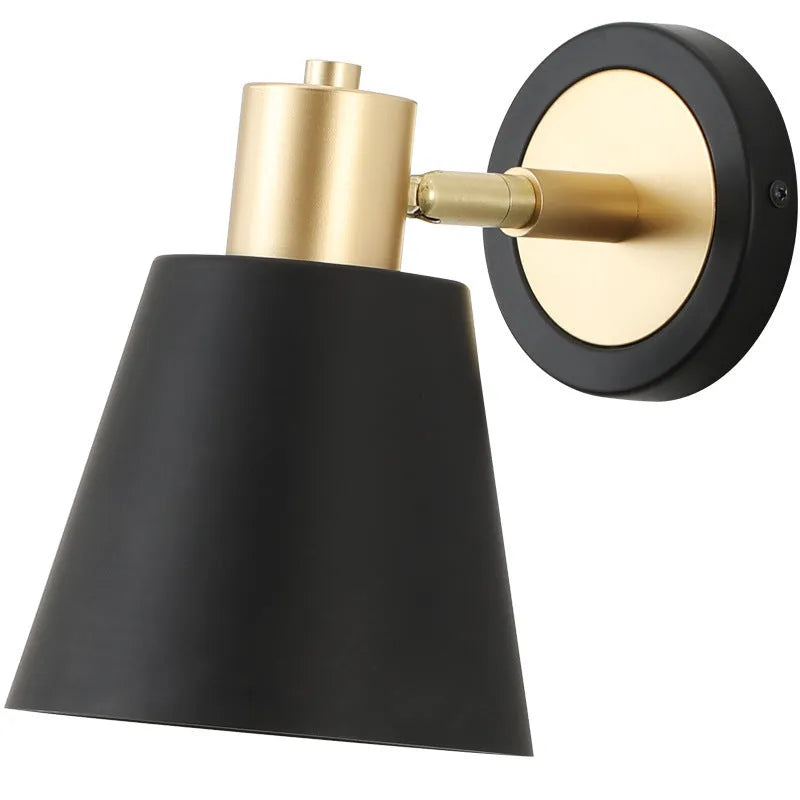 Nordic style iron wall lamp with multiple light colour options including tricolor, warm white, and white light
