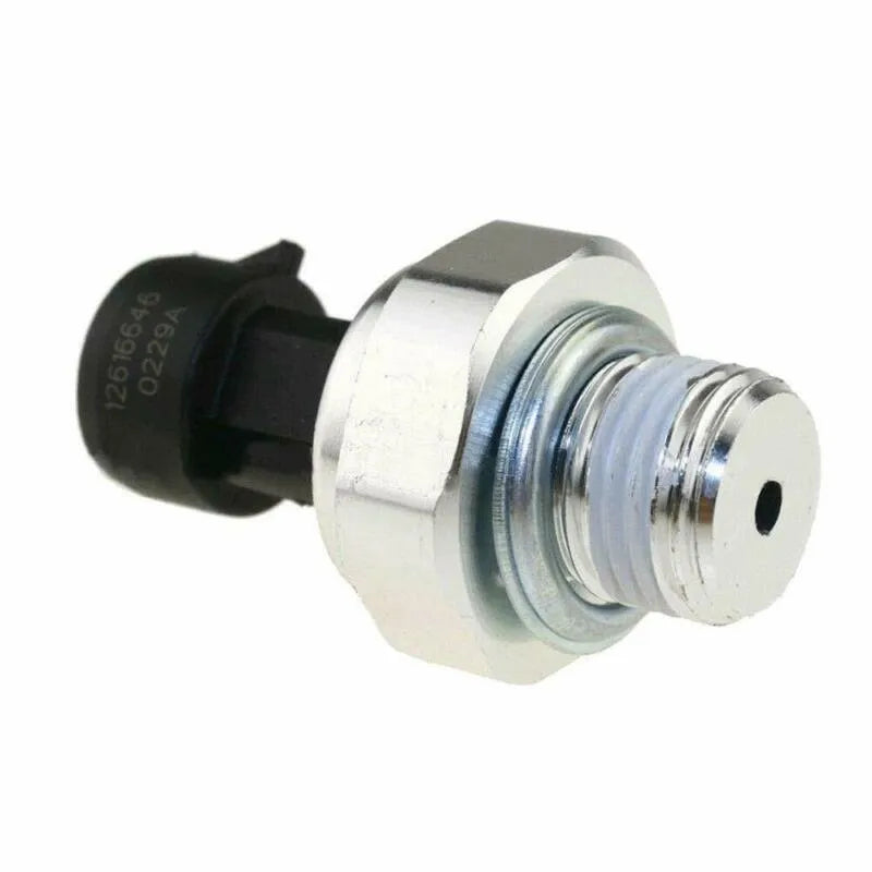 Oil pressure sensor for Buick and Chevrolet cars with visible GM part numbers.
