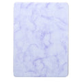 Tri-fold marbling imitation leather iPad case with a visible Apple Pencil slot, shown in dark grey.