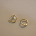 925 silver fishtail ear rings in gold or white gold finish with 8mm inner diameter