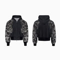 Loose trousers set with printed hoodie and seven-inch pants in street trendy design