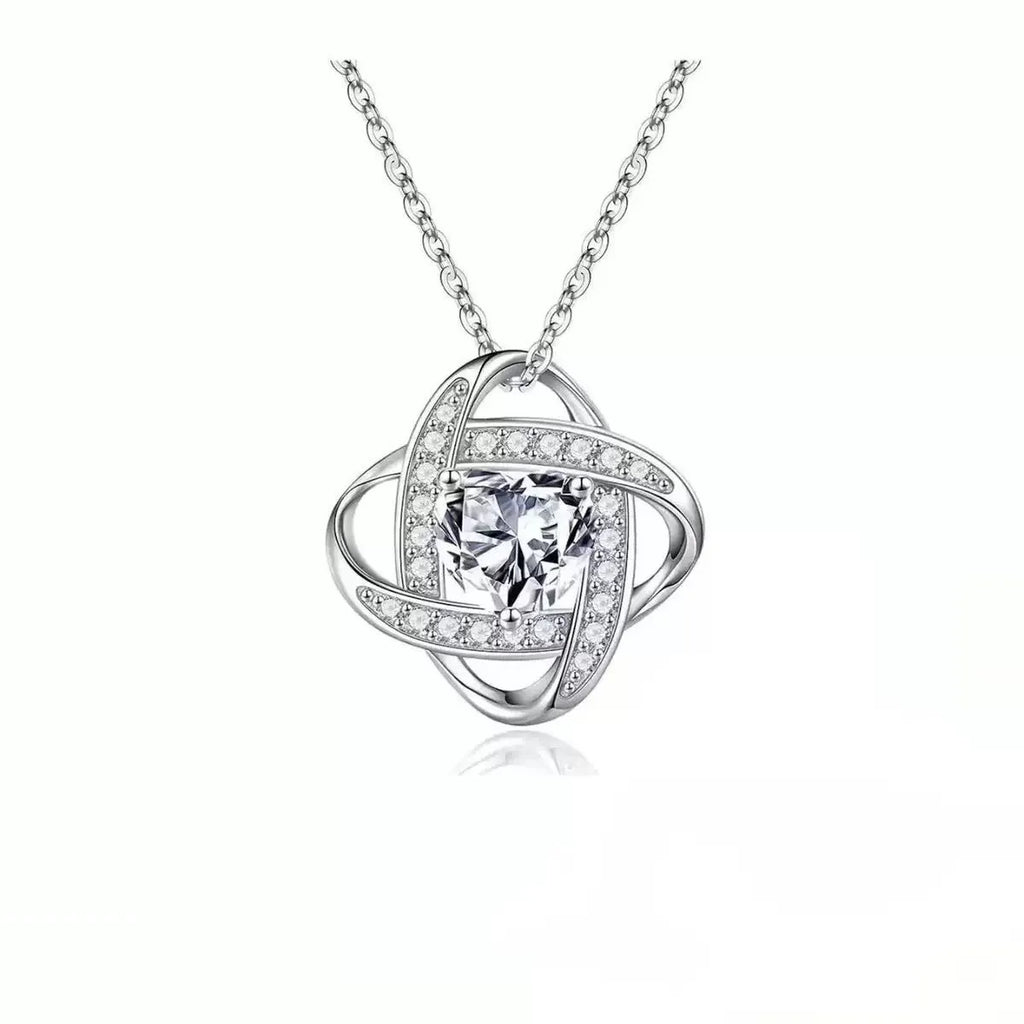Women's copper heart pendant necklace with electroplated finish in one of five platinum colours.