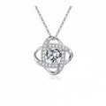 Women's copper heart pendant necklace with electroplated finish in one of five platinum colours.