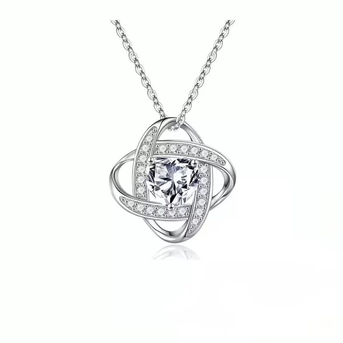 Women's copper heart pendant necklace with electroplated finish in one of five platinum colours.