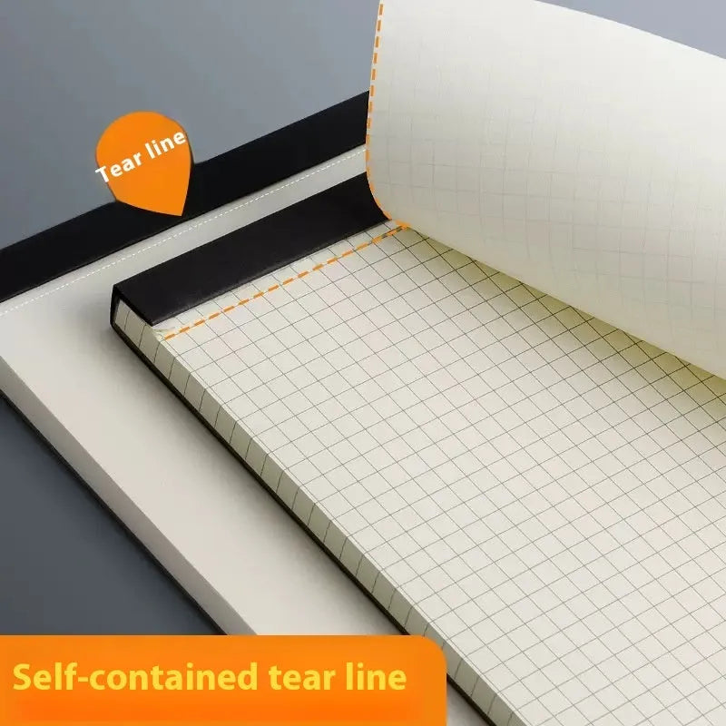 A5, B5 and A4 tearable writing pads with 80 sheets, available in blank, grid or horizontal line rulings