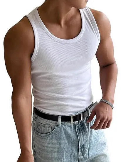 Men's tight-fit round neck workout t-shirt in polyester with wool lining
