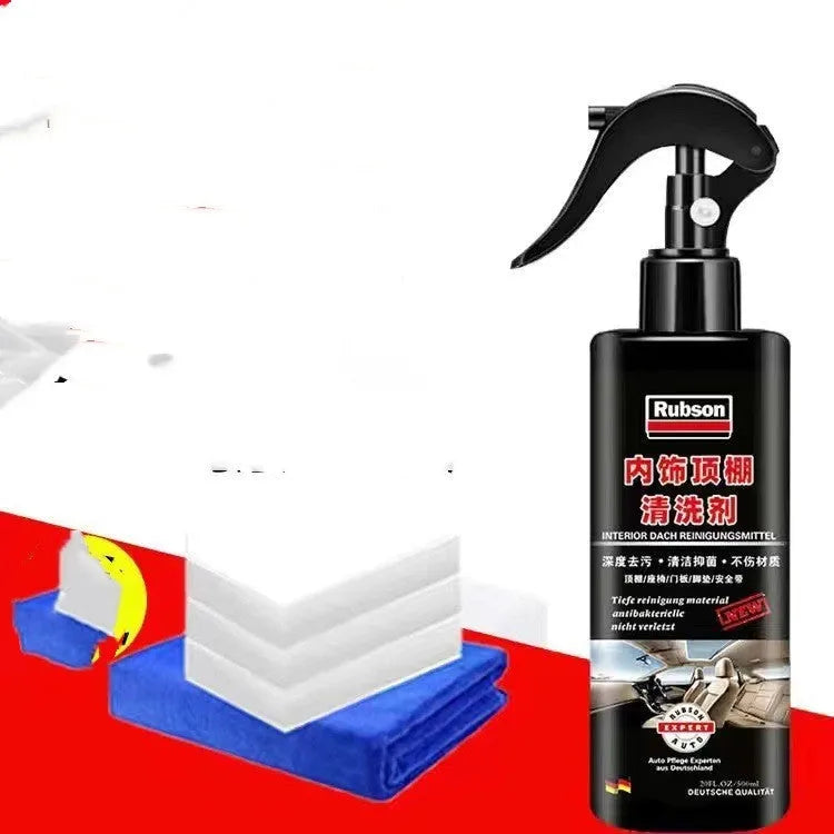 UL ultrasonic fabric roof foam decontamination cleaner bottle with sponge wipes and towel