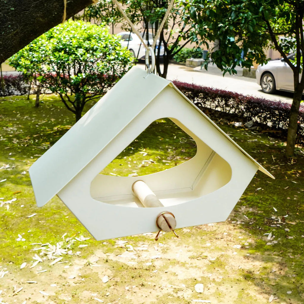 European-style iron bird house with modern simple design for garden decoration