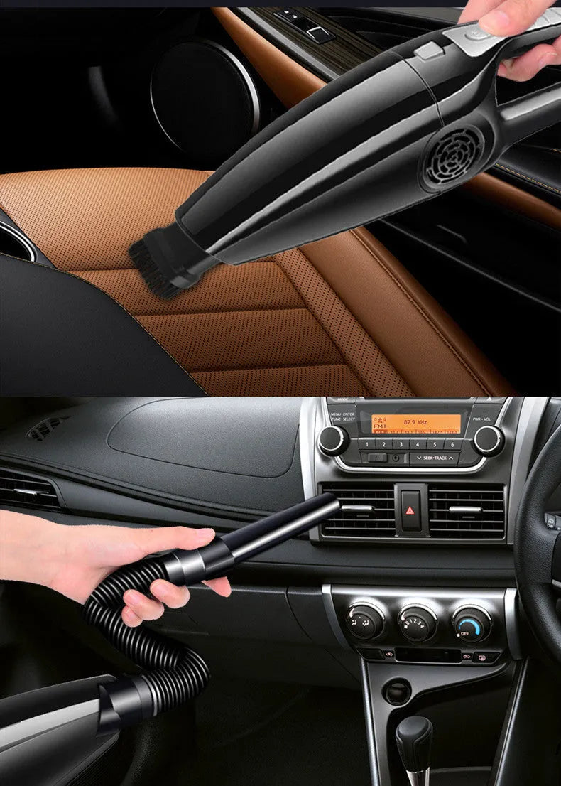 Hypa eighth generation car vacuum cleaner in black with cigarette lighter power cord