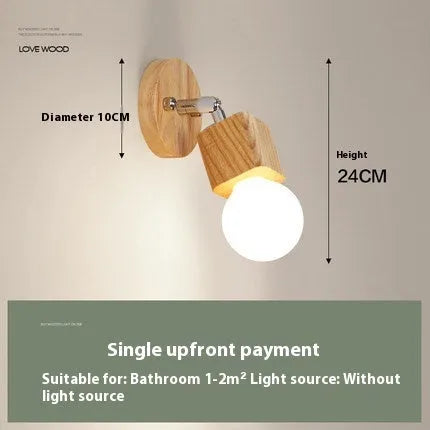 Single-head circular LED wall lamp with a 24cm diameter, mounted on a plain wall.