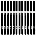 12 black and white retractable eyeliner pencils with sharpener in compact makeup set