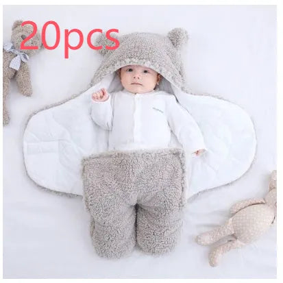 Baby quilted sleeping bag wrapper in cotton blend fabric with quilted pattern
