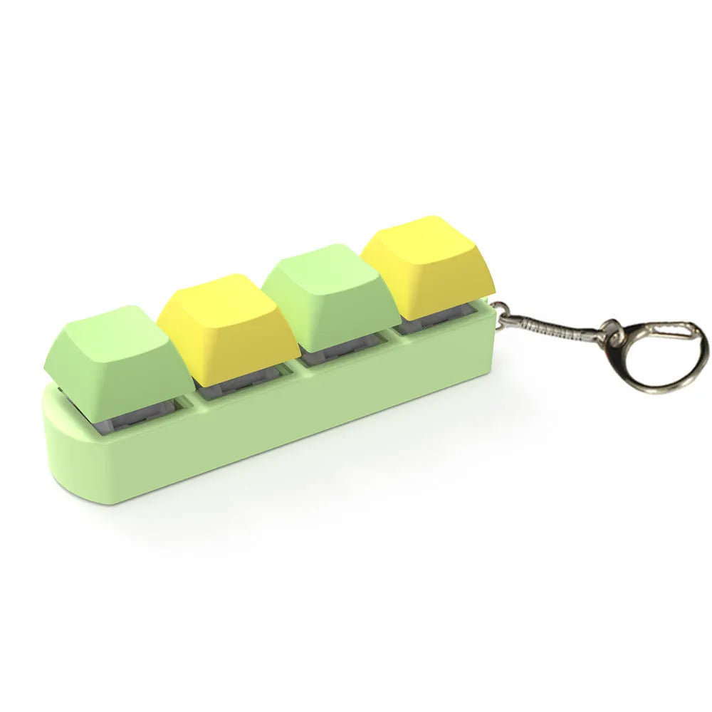 4-key mechanical keyboard switch tester with transparent bottom shell and 2.5m cable