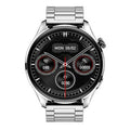 Bluetooth calling smart watch with round colour screen and silicone strap on wrist
