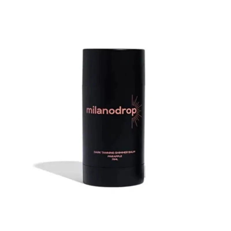 Matte sun tanning black liquid set showing 50ml tanning drops bottle and 75ml tanning flash cream tube.