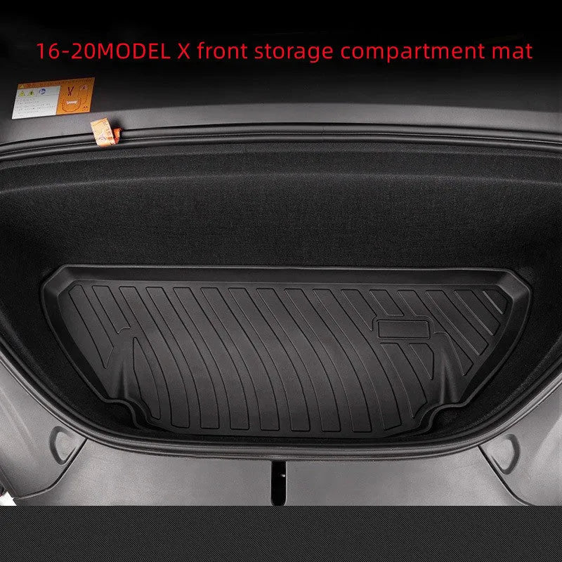 Rubber floor mat with TPE footrest for Tesla Model 3, Y, S, and X cars
