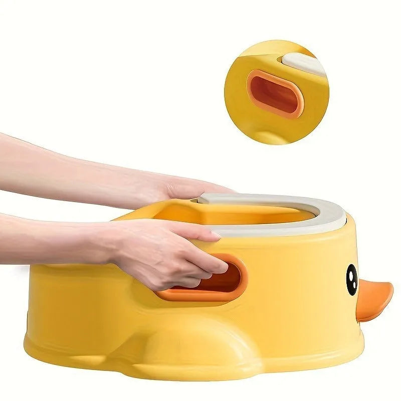 Duck-shaped PVC bath tub for washing small dogs and cats in blue colour