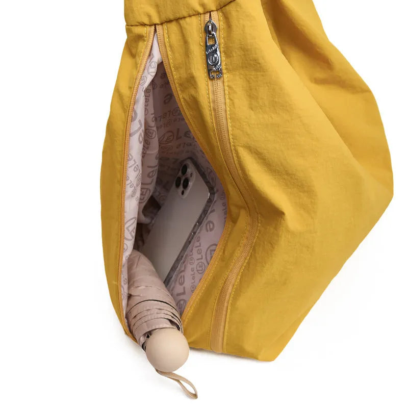 Heart-shaped women's nylon underarm bag in crossbody style with large capacity