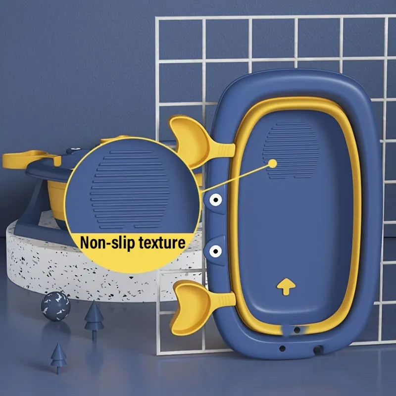 Blue foldable plastic pet tub for small cats and dogs under 20 pounds