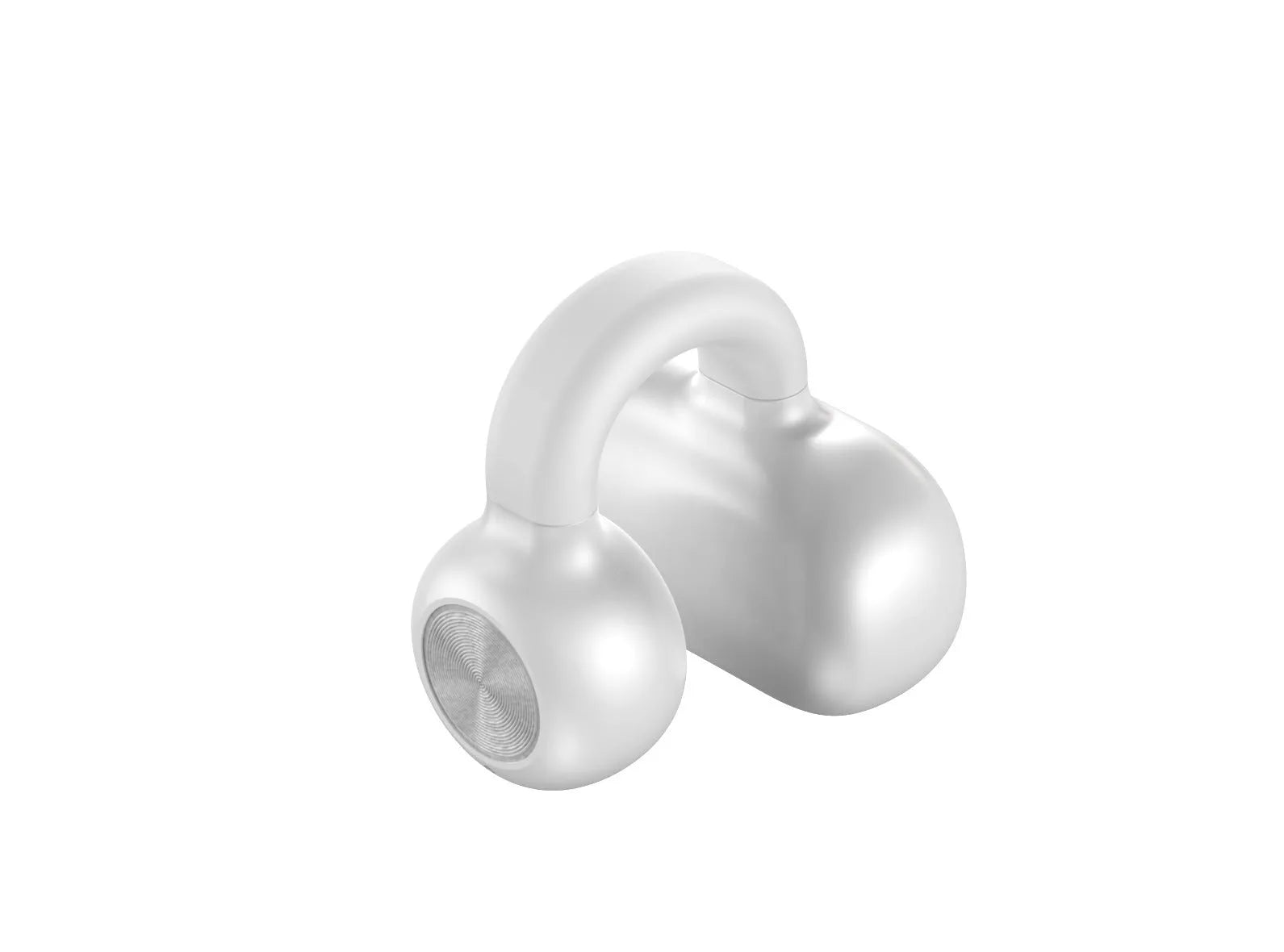 Black wireless Bluetooth headset with clip-on design and bone conduction technology
