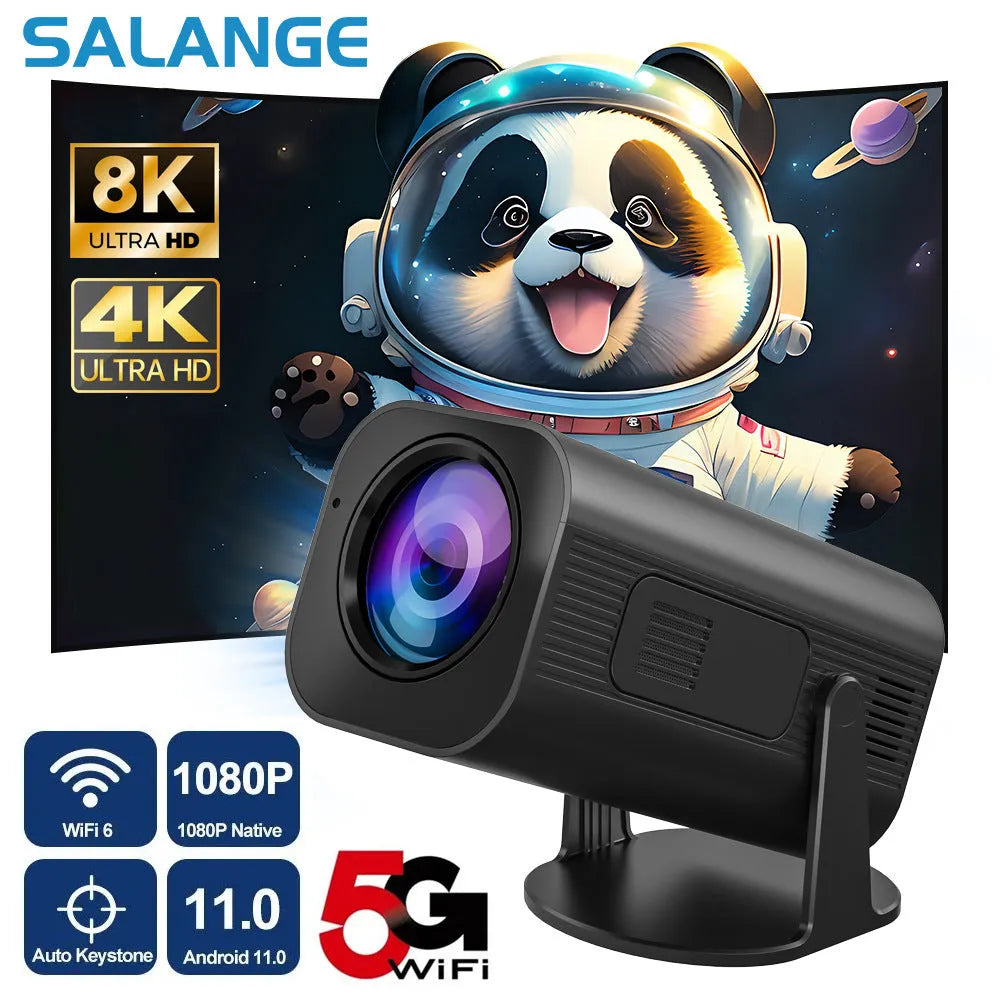 P330 black and white portable mini projector with remote control on a table
