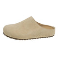 Korean-style women's outdoor slip-on slippers with square toe in apricot colour