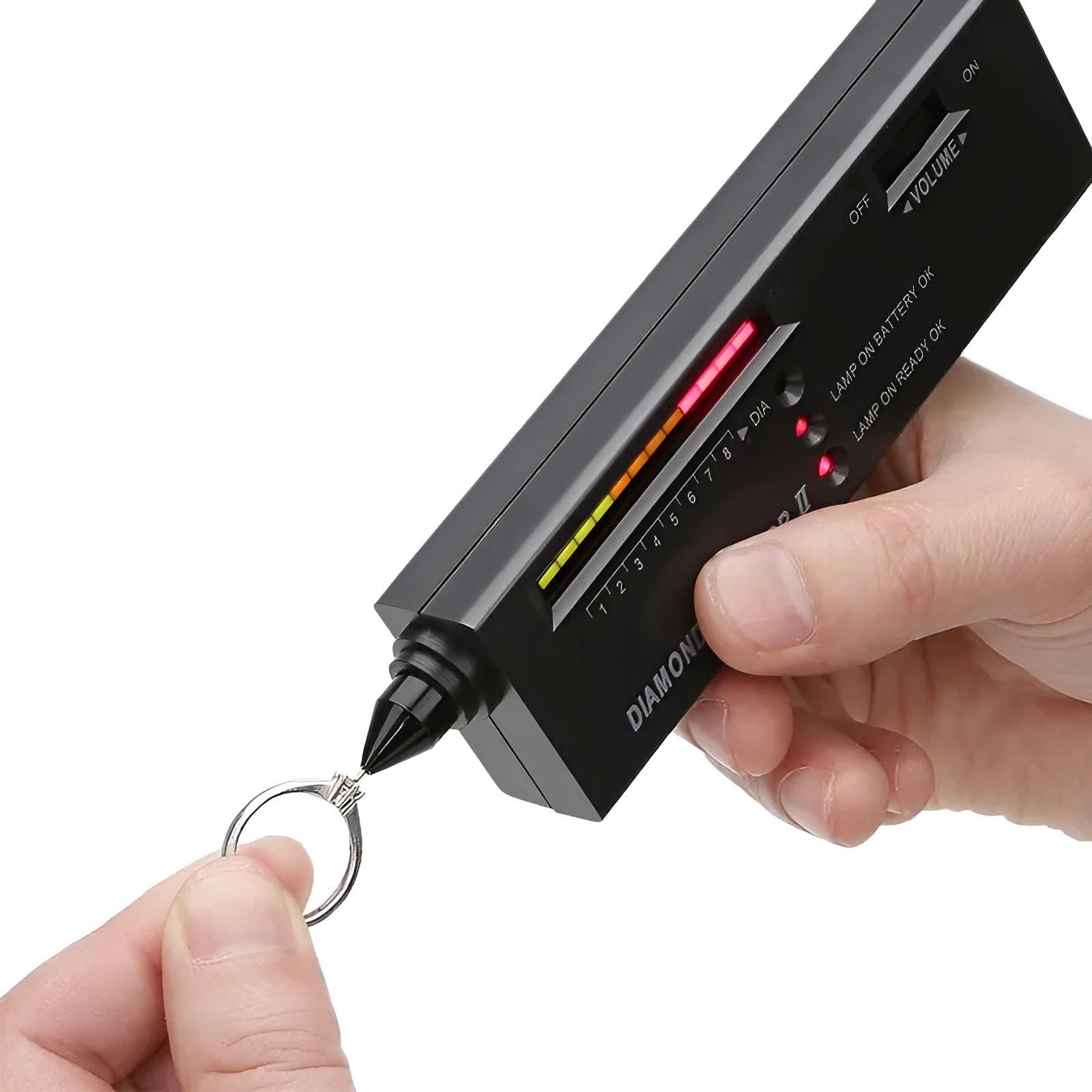 Second generation portable diamond thermal conductivity tester with metal probe
