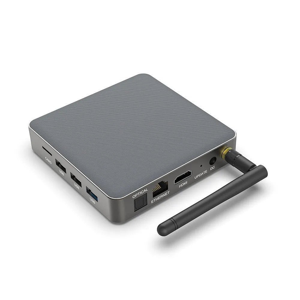 Android TV box with RK3566 processor, 8GB RAM, 8K output, Bluetooth, and HDMI connectivity