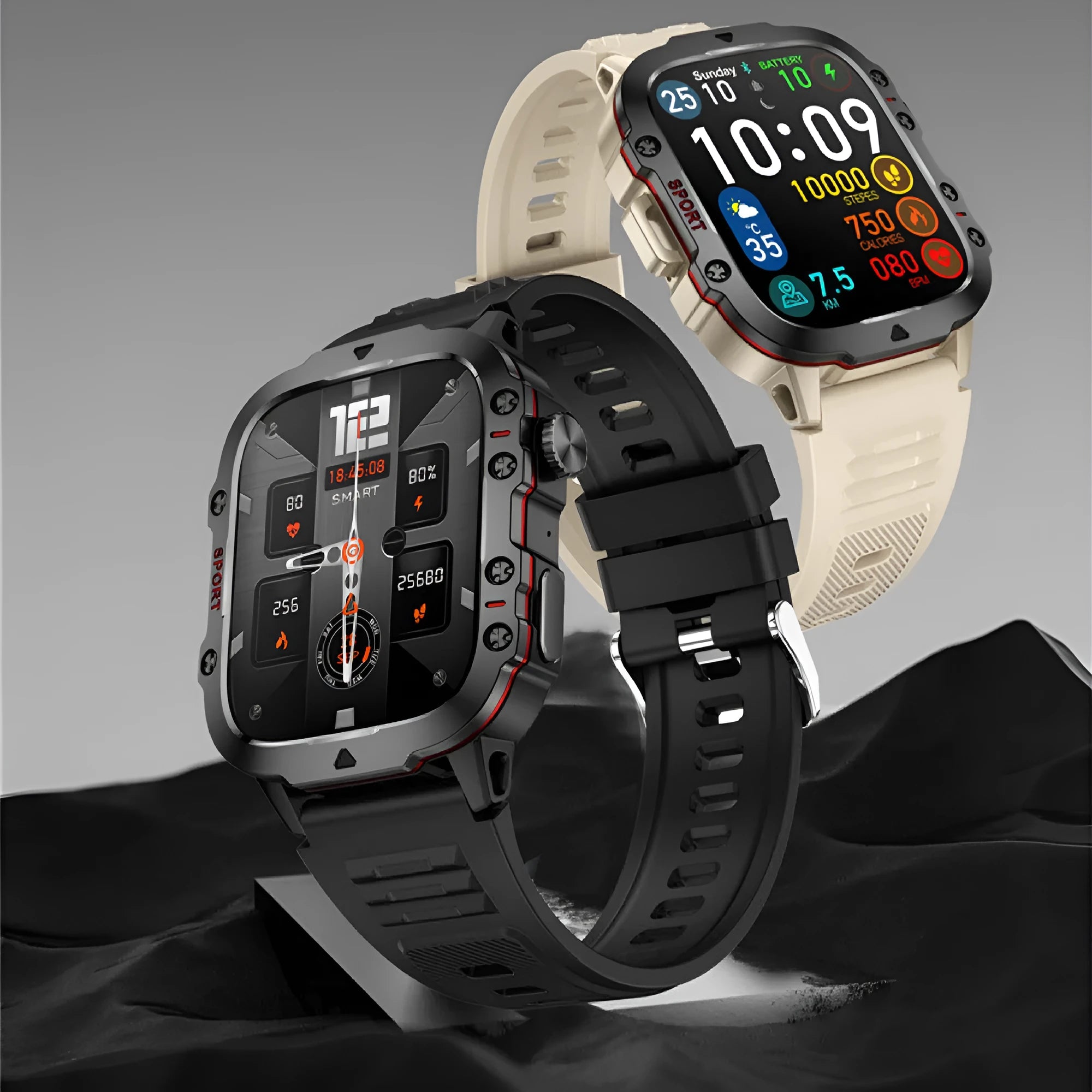QX11 Smart Bluetooth Watch with touch screen displaying heart rate data on zinc alloy case