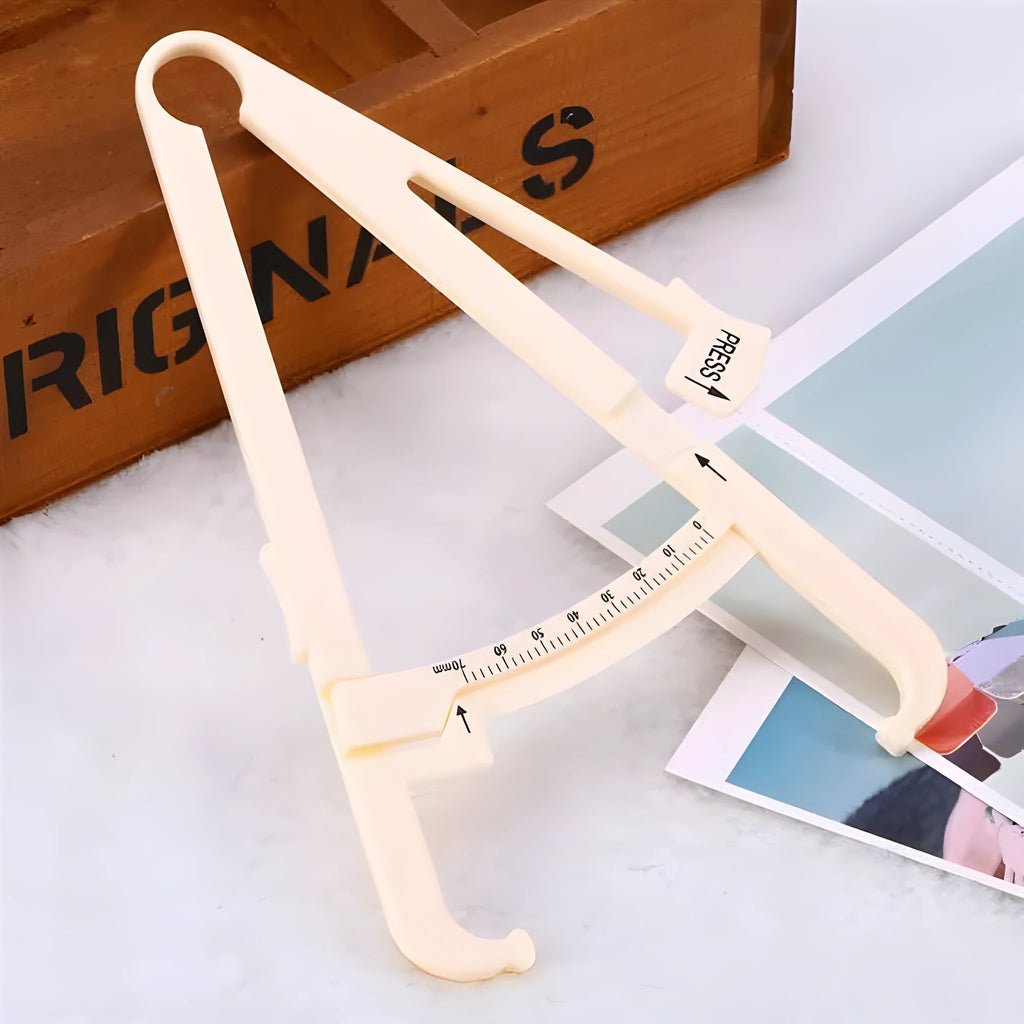 Acrylic body fat caliper tool for skin fold thickness measurement with 200mm range