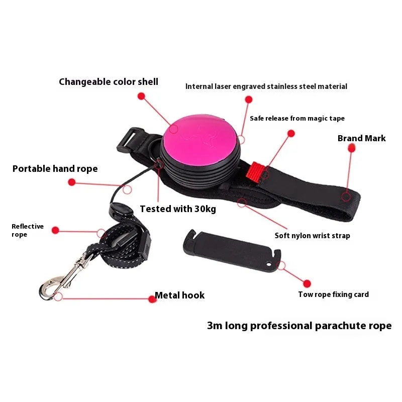 Automatic retractable dog leash with explosion-proof mechanism in six colour options