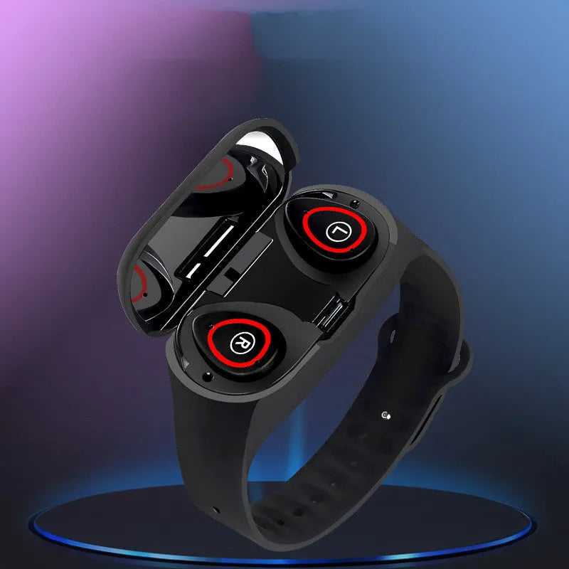 Android-compatible smart bracelet with integrated earphone functionality and silicone wristband