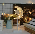 LED rattan star lamp with copper wire frame measuring 23x40cm for bedroom decoration