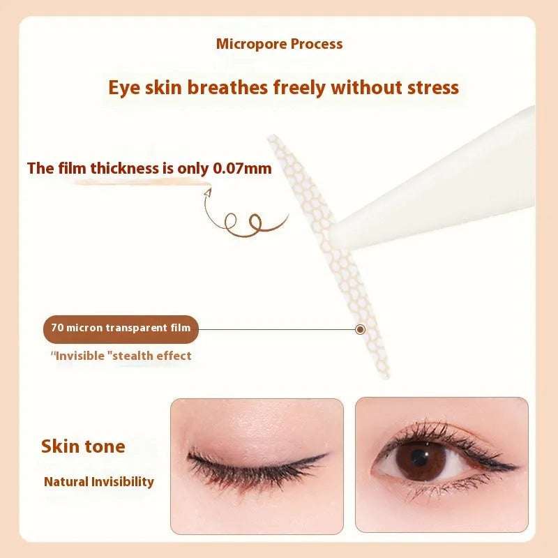 Roll of invisible lace double eyelid stickers in choice of Crescent or Olive styles, 120 count.