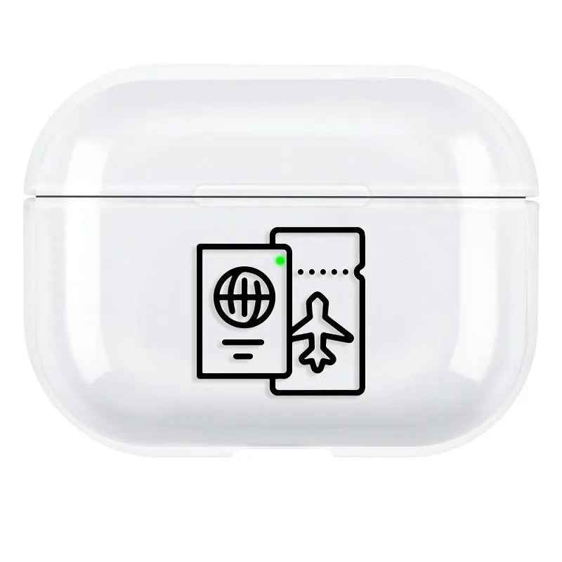 Solid colour PC hard shell back cover case for Apple AirPods Pro 3 earphones.