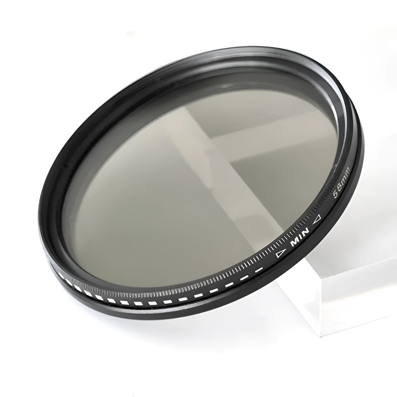 Adjustable camera ND filter with multiple thread sizes for lens compatibility