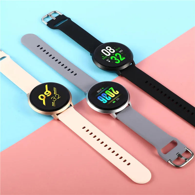 Ultra-thin waterproof smart health bracelet with zinc alloy body and silicone strap