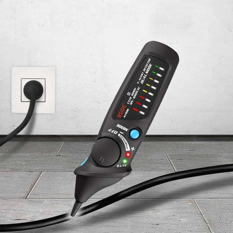 Round head smart sensor test pencil for high voltage electrical testing and circuit verification