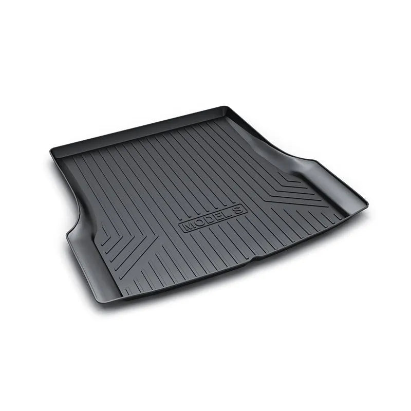 Rubber floor mat with TPE footrest for Tesla Model 3, Y, S, and X cars