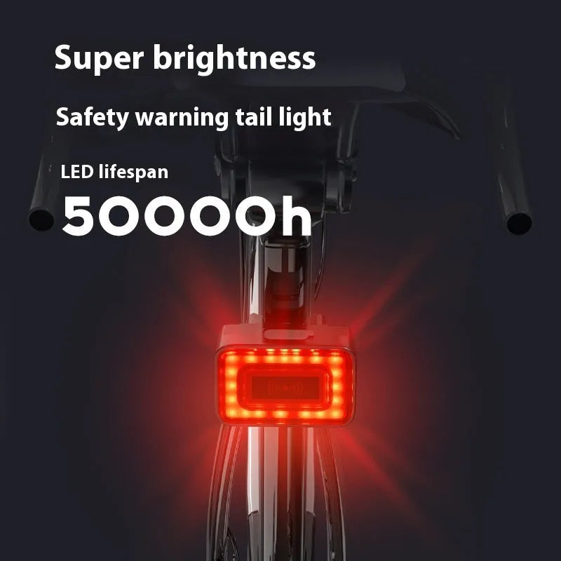 Radar detection bicycle taillight with Type-C charging port and double bracket mounting system